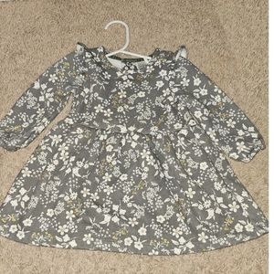 Carter's dress (12 mo) thick and warm floral winter dress